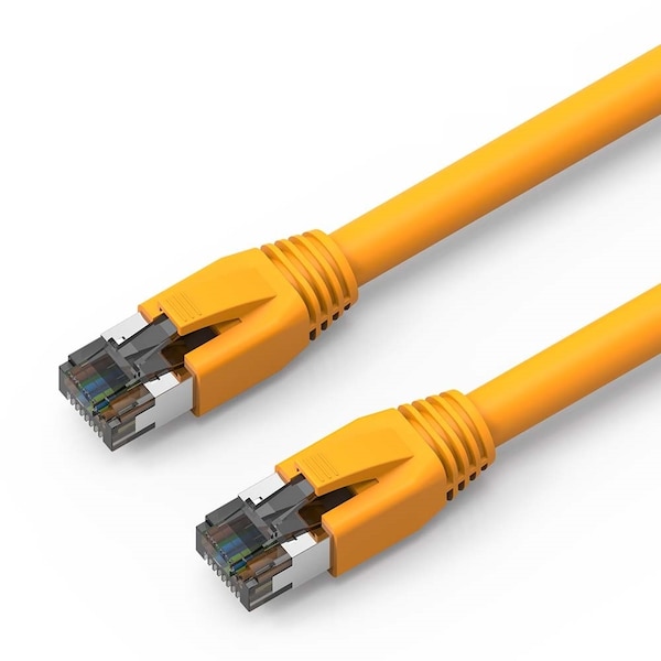 Axiom Axiom 6-Inch Cat8 Shielded Cable Yellow C8SBSFTP-Y6IN-AX - main